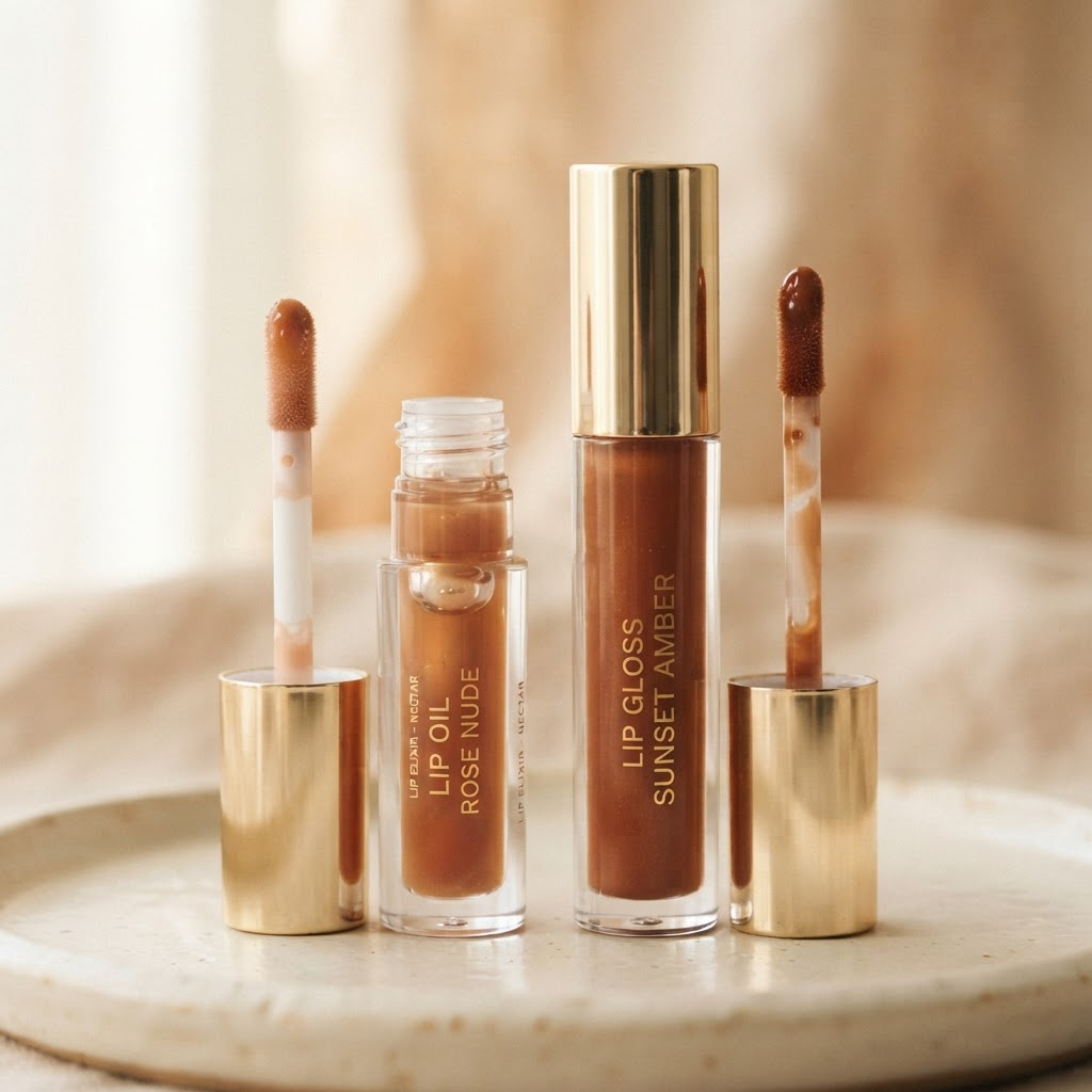 Lip gloss and lip oil bottles